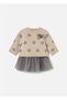 Baby Girl Dress Set Beige 2808 - 2