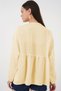 Women's Front Lace-Up Long Sleeve Blouse 946 - Yellow - 3
