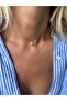 Gold Baguette Stone Minimal Necklace - 2