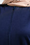 2258_Protical Zippered Hijab Prayer Dress Navy Blue Ferace - 6