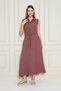Women's Aerobin Zero Sleeve Classic Dress with Side Pockets and Belt - 4