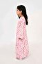 Kids Jalabiya – White Base with Pink Florals and Embroidered Neckline - 2