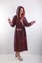 100% Bamboo Women's Striped Hooded Dressing Gown / Bathrobe - 2