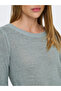 Women's Round Neck Regular Fit Blue Knitted Sweater - 15113356 - 3