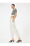 Carrot Trousers Lace-up Waist Regular Waist Pocket Detailed Modal - 2