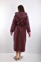 100% Bamboo Women's Striped Hooded Dressing Gown / Bathrobe - 4
