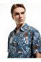 Short Sleeve Regular Fit Viscose Floral Shirt