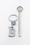 Silver-Colored Starry Evil Eye Beaded Metal Letter S Keychain / Letter Bag Ornament - 4