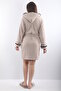 100% Bamboo Women's Hooded Embroidered Dressing Gown / Bathrobe - 4