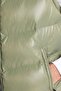 Men's standard fit regular cut sleeveless double pocket zip-up warm green puffer vest - 6