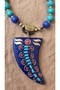 Ethnic Necklace with Alpaca Tail Natural Stone - 2