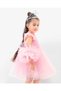 Girl's Pompom Sleeve Wedding Party Birthday April 23 May 19 October 29 Show Dress - 2