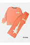 Girl's 100% Cotton Puppy Mouth Color Star Pattern Long Sleeve Tracksuit Set - 2