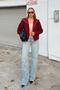 Burgundy Yulia Zippered Collar Women's Knitwear Crop Cardigan - 4