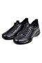 Genuine Leather Elastic Comfort Women's Shoes Voy-9744 Black - 4