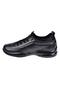 Genuine Leather Elastic Comfort Women's Shoes Voy-9744 Black - 3