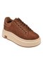 Genuine Leather Thick Sole Women's Sports Shoes Gj-25K361-1 Camel Suede