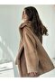 Urban Retro Hooded Oversize Jacket Coat Women Camel - 5