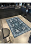 سجادة ديكور حديثة من MOSSO ذات نمط زهري ونقوش منسوجة باللون الأزرق الداكن، طراز mosso331lacivert - 2