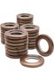 Crta Set of 30 Rose Gold noise cancelling curtain Grommets Round Plastic Curtain Eyelet Rings