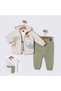 Animals Hooded Cardigan Baby Boy 3-Piece Set
