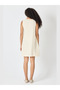 Women's Muslin Linen Sleeveless Above-Knee Dress with Side Pockets Comfortable Fit - 3