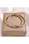 316L Tarnish Free Stainless Steel Bamboo Model Women's Bracelet Bangle Handcuffs - 7