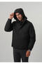 Men's Black Coat Water Repellent Raincoat, Puffer Jacket, Thick Coat 3 in 1 Coat Set - 3
