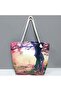Tree Patterned Beach Bag - 3