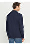 Polo Neck Navy Blue Men's Sweatshirt Ace052261086_Lac - 5