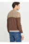 Crew Neck Standard Brown - Beige Men's Sweater Ace049261480_Khj - 5