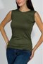 Women's Zero Sleeve Crew Neck Bodysuit Green - 4