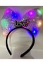 Silver Love Written Lilac Bow Crown with Led Lights and 3 Different Functions 20X17 cm