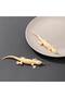 Beige earrings, lizard shape, Esme C9 - 3