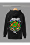 Anthrax Printed Cotton Long Sleeve Ribbed 3-Ply Hooded Rock Sweatshirt