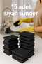 Black Dish Sponge 15 Pieces - 2