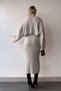Women's Long Dress with Inner Straps Crop Set Knitwear Set Address of Elegance - 5