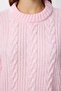 Oversize Hair Braided Knitwear Sweater Lpf0107 Pink - 6