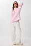 Oversize Hair Braided Knitwear Sweater Lpf0107 Pink - 4