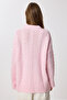 Oversize Hair Braided Knitwear Sweater Lpf0107 Pink - 7