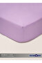 Double Plain Fitted Elastic Bedsheet with 2 Pillow Case 160 x 200 Cm Lavender - 3