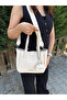 Women's New Season Soft Leather 4 Compartment Luxury Hand and Shoulder Bag Shopper Size: 28 X 20 cm - 4
