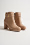 Zippered Short Women's Boots with Stylish Buckle Accessories - 3