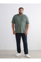 Create Your Style with Uzg Store Green Plus Size Basic Combed Cotton Men's T-Shirt - 6
