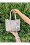 Women's New Season Soft Leather 4 Compartment Luxury Hand and Shoulder Bag Shopper Size: 28 X 20 cm - 5
