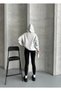 Women's Oversize Zippered & Hooded Sweatshirt - 8