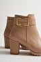 Zippered Short Women's Boots with Stylish Buckle Accessories