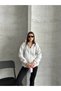 Women's Oversize Zippered & Hooded Sweatshirt