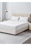 King Plain Fitted Elastic Bedsheet with 2 Pillow Case 200 x 200 Cm White