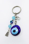 Handmade Glass Evil Eye Beaded Cluster Turquoise Beaded Keychain, New Bag Ornament - 5